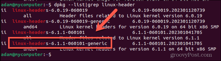 اسم رأس ubuntu kernel