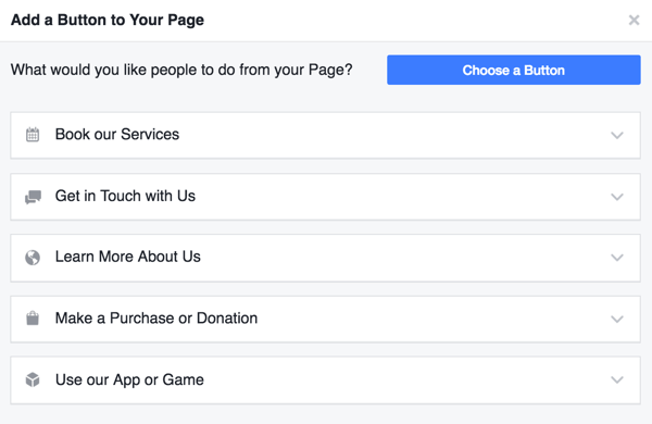أضف عبارة تحث المستخدم على اتخاذ إجراء إلى صفحة أعمالك على Facebook.