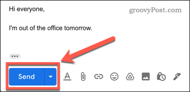 إرسال بريد إلكتروني في Gmail