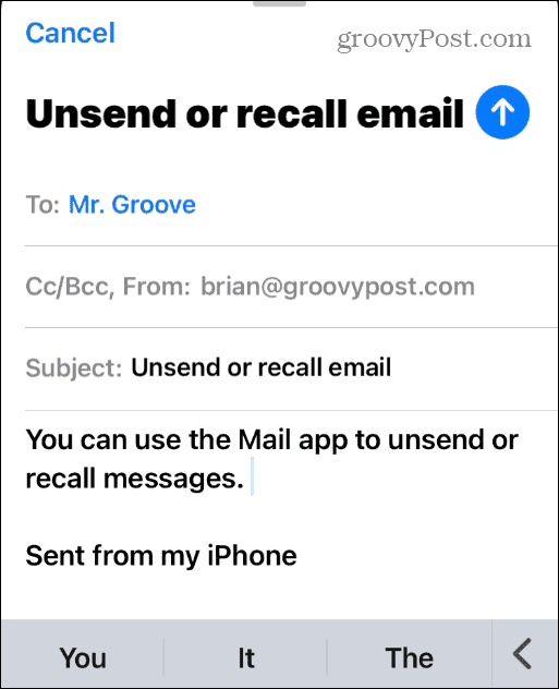 عدم إرسال بريد إلكتروني على iPhone أو iPad