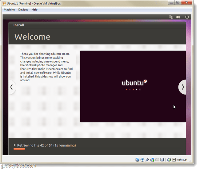 ubuntu تثبيت صفحة الترحيب