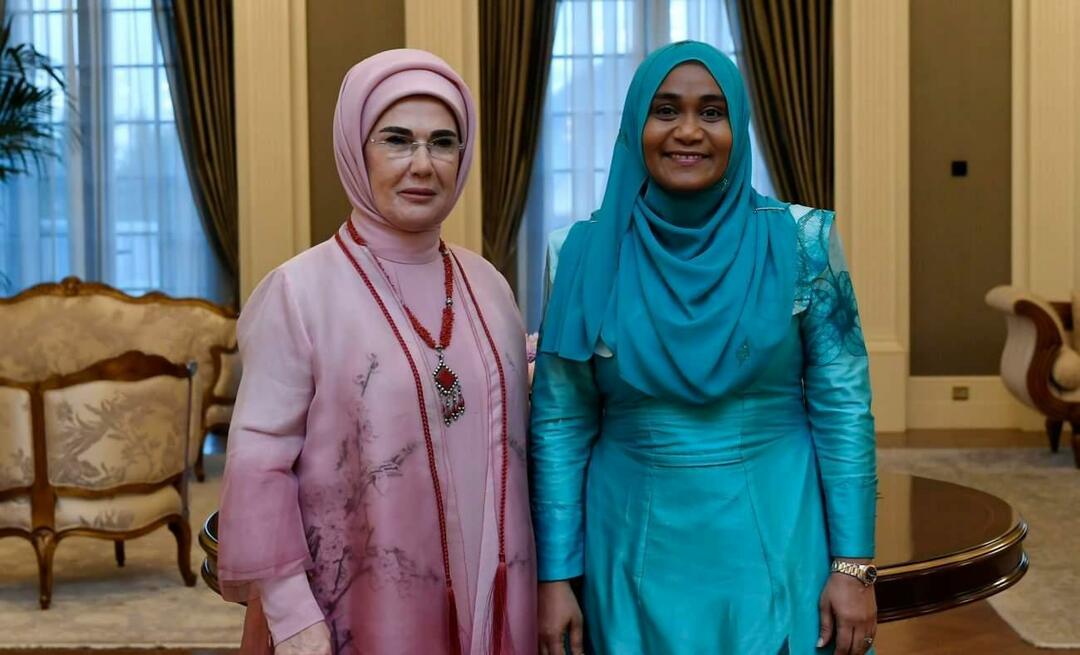 التقت السيدة الأولى أردوغان مع ساجدة محمد، زوجة رئيس جزر المالديف مويزو