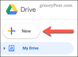 إنشاء مستند جديد في Google Drive