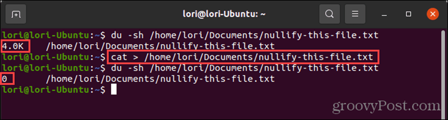 أعد التوجيه إلى devnull باستخدام الأمر cat في Linux