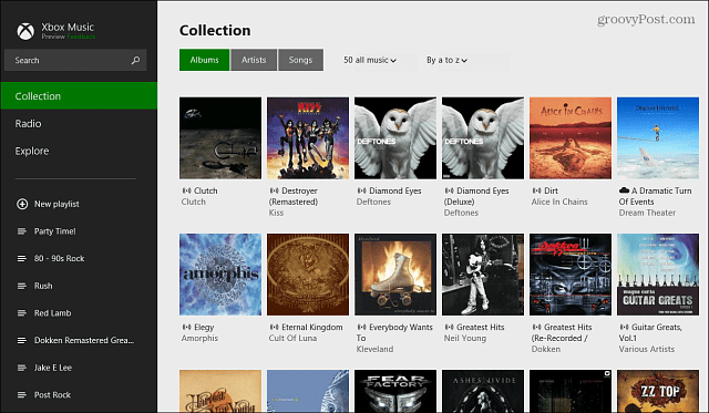 مجموعة ألبوم تطبيقات موسيقى Xbox
