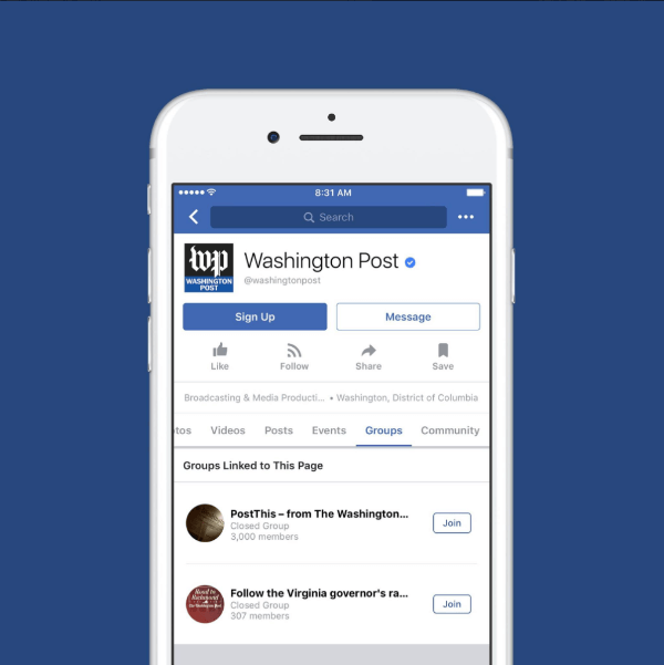 أعلن Facebook أن مجموعات الصفحات متاحة الآن في جميع أنحاء العالم.