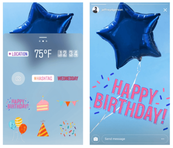 يحتفل Instagram بسنة واحدة على Instagram Stories مع ملصقات عيد ميلاد واحتفالات جديدة.