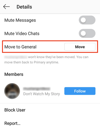 إدارة الرسائل في صندوق الوارد للرسائل المباشرة لملف Instagram Creator ، الخطوة 1.