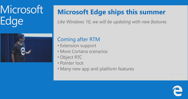 تؤكد Microsoft ميزات متصفح Windows 10 Edge الجديدة