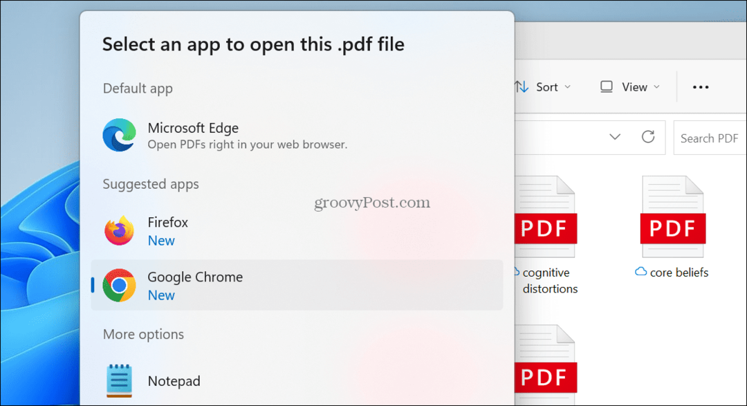 عارض PDF الافتراضي في Windows 11