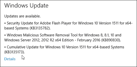 التحديث التراكمي لـ Windows 10 KB3135173 Build 10586.104 متوفر الآن
