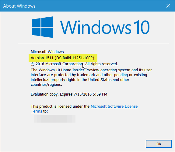 Windows 10 Redstone Preview Build 14251 متوفر للمطلعين