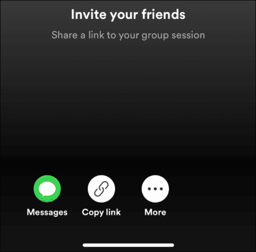  دعوة الاستماع إلى Spotify مع الأصدقاء