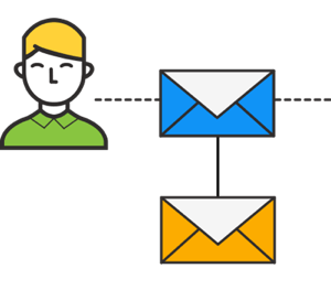 إذا نقر المشارك على البريد الإلكتروني الأولي ولكنه لم يقم بالتحويل ، فأرسل رسالة متابعة ثانية عبر البريد الإلكتروني.