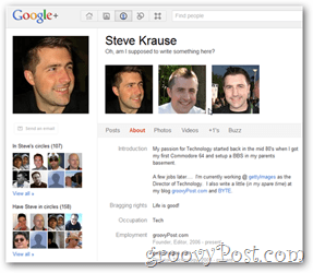 ستيف كراوس جوجل + الملف الشخصي