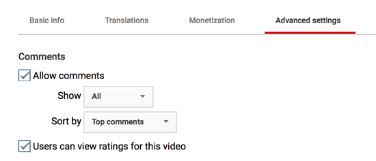 يمكنك أيضًا تخصيص كيفية ظهور التعليقات على قناتك على YouTube إذا اخترت السماح لها بذلك.