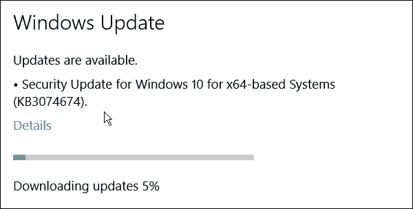 Windows 10 يحصل على مجموعة تحديثات أخرى (KB3074674)