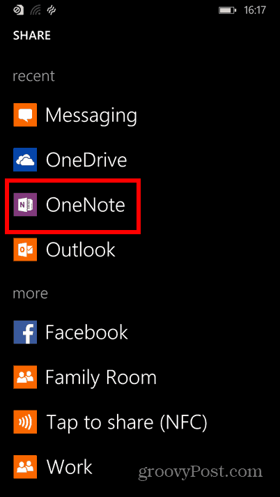 لقطات شاشة Windows Phone 8.1 onenote
