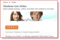 صفحة تنزيل Windows Live Writer 2008