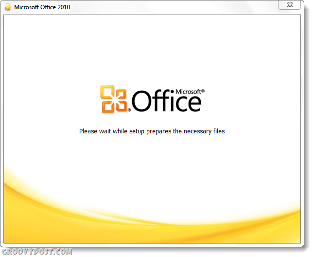 لقطة شاشة لبرنامج تثبيت Office 2010