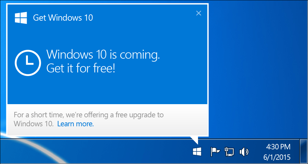 مايكروسوفت تزيل إعلام ترقية Windows 10 Nag