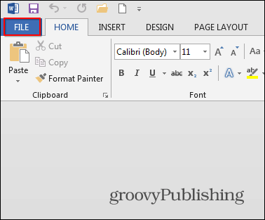 ملف كتيبات Word 2013