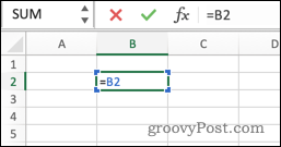 مرجع دائري مباشر في Excel