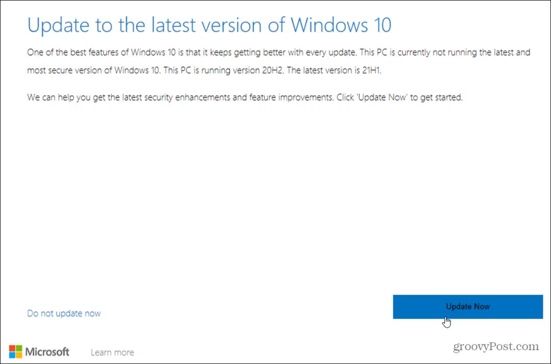 كيفية تثبيت تحديث Windows 10 21H1 May 2021