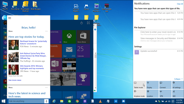 معاينة تقنية Windows 10