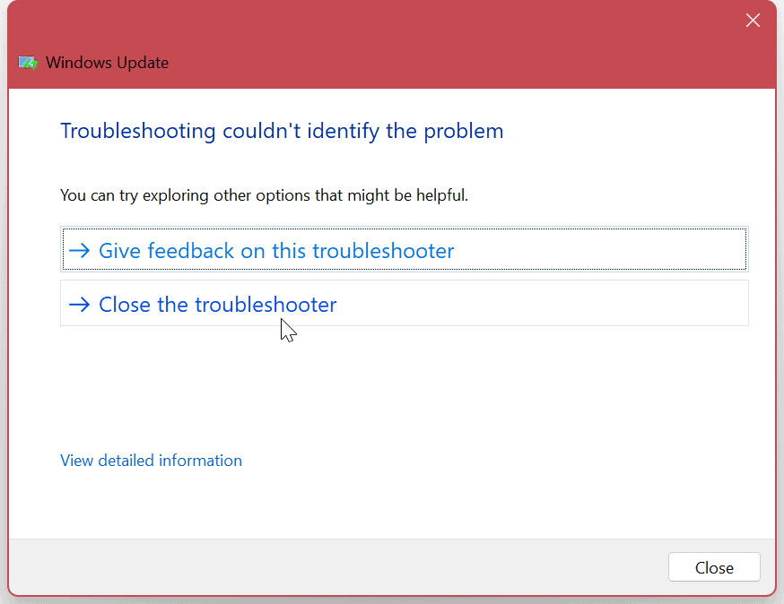 مساحة القرص غير كافية لـ Windows Update 