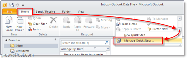 كيفية إنشاء خطوات سريعة مخصصة في Outlook 2010