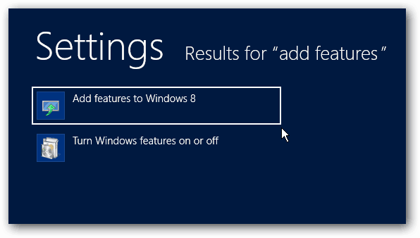 أضف ميزات إلى Windows 8