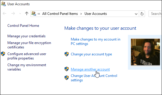2 إدارة حساب آخر Windows 10