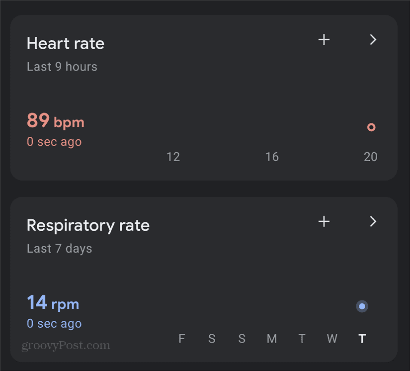 لوحة تحكم معدل التنفس لنبض القلب من Google Pixel