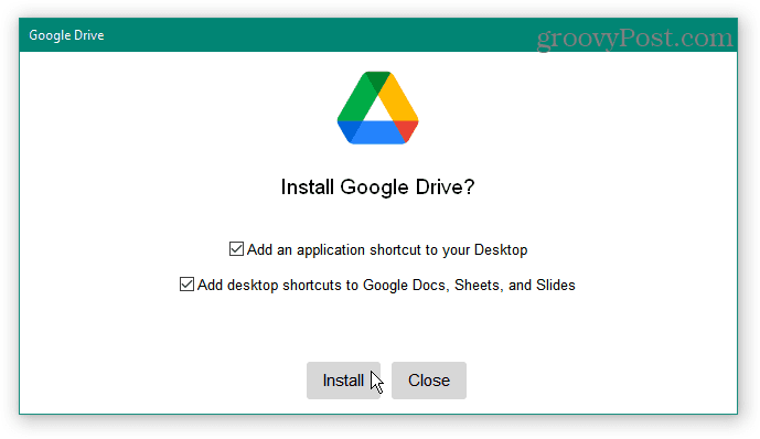 قم بتثبيت Google Drive