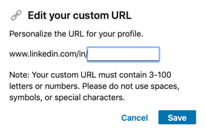 قم بتحرير عنوان URL الخاص بـ LinkedIn ، الخطوة 2.
