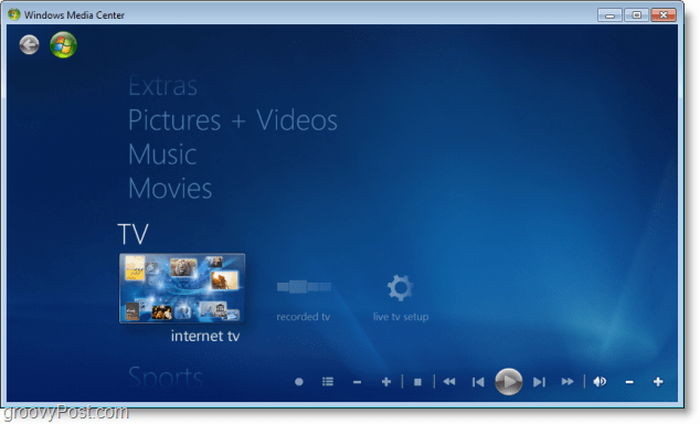 Windows 7 Media Center - يعمل تلفزيون الإنترنت الآن!