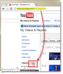 إنشاء قائمة تشغيل جديدة على youtube من صفحة الفيديو وقوائم التشغيل