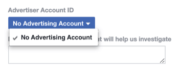 الخطوة 2 من كيفية ملء نموذج حساب إعلان معطل لسياسة Facebook
