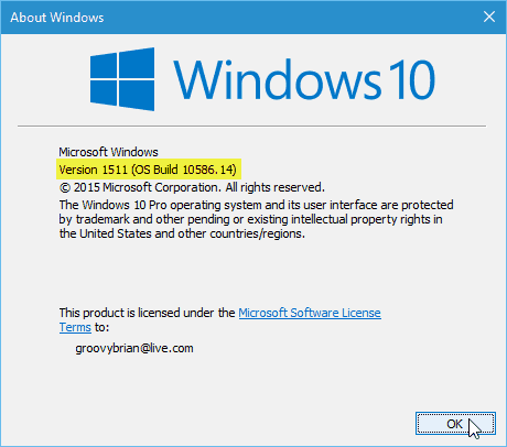 إصدار تحديث Windows 10