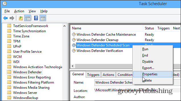 كيفية جدولة Windows Defender لعمليات المسح التلقائي في Windows 8.1