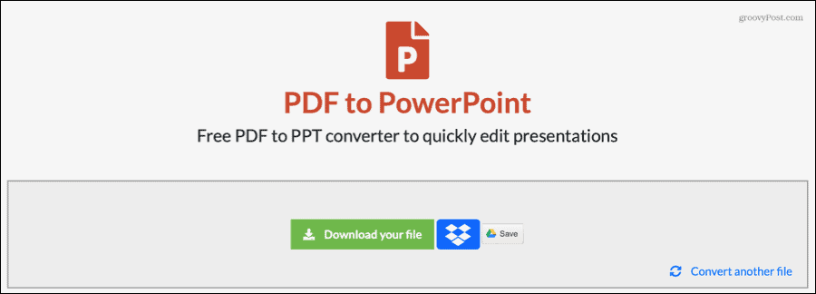 قام EasyPDF بتحويل PDF إلى PowerPoint
