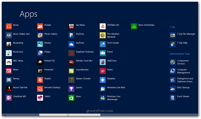 البحث عن جميع التطبيقات المثبتة على Windows 8 (محدث لـ 8.1)