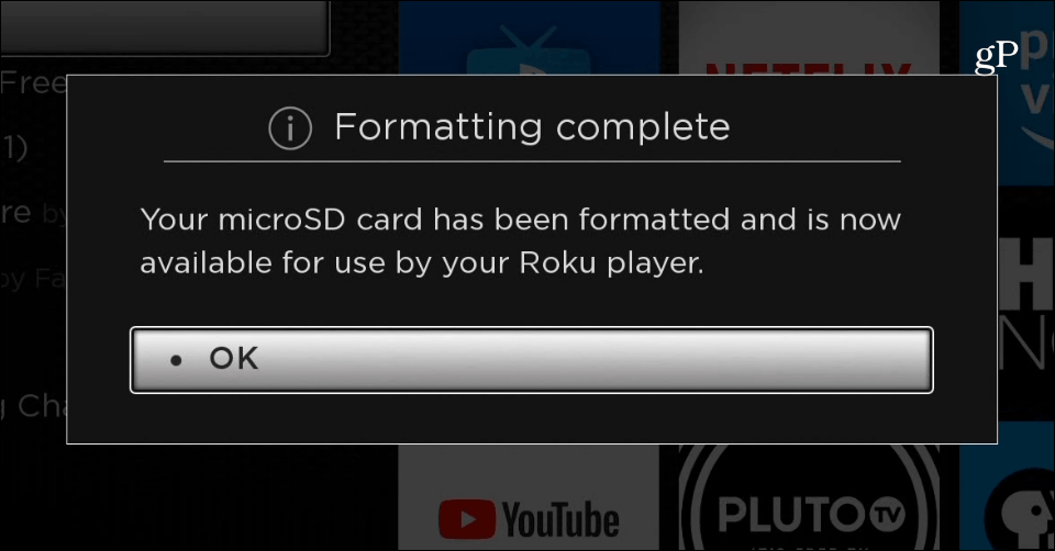 تنسيق بطاقة microSD Roku Ultra Complete