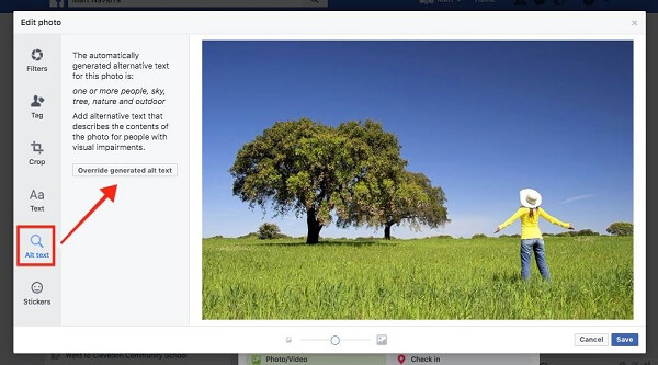 يتيح Facebook الآن للمستخدمين تجاوز النص البديل الذي تم إنشاؤه تلقائيًا للصور التي تم تحميلها على الموقع.