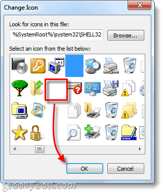 حدد رمز الاختصار الشفاف لنظام التشغيل Windows 7