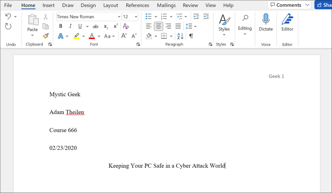 استخدام تنسيق mla في Microsoft Word