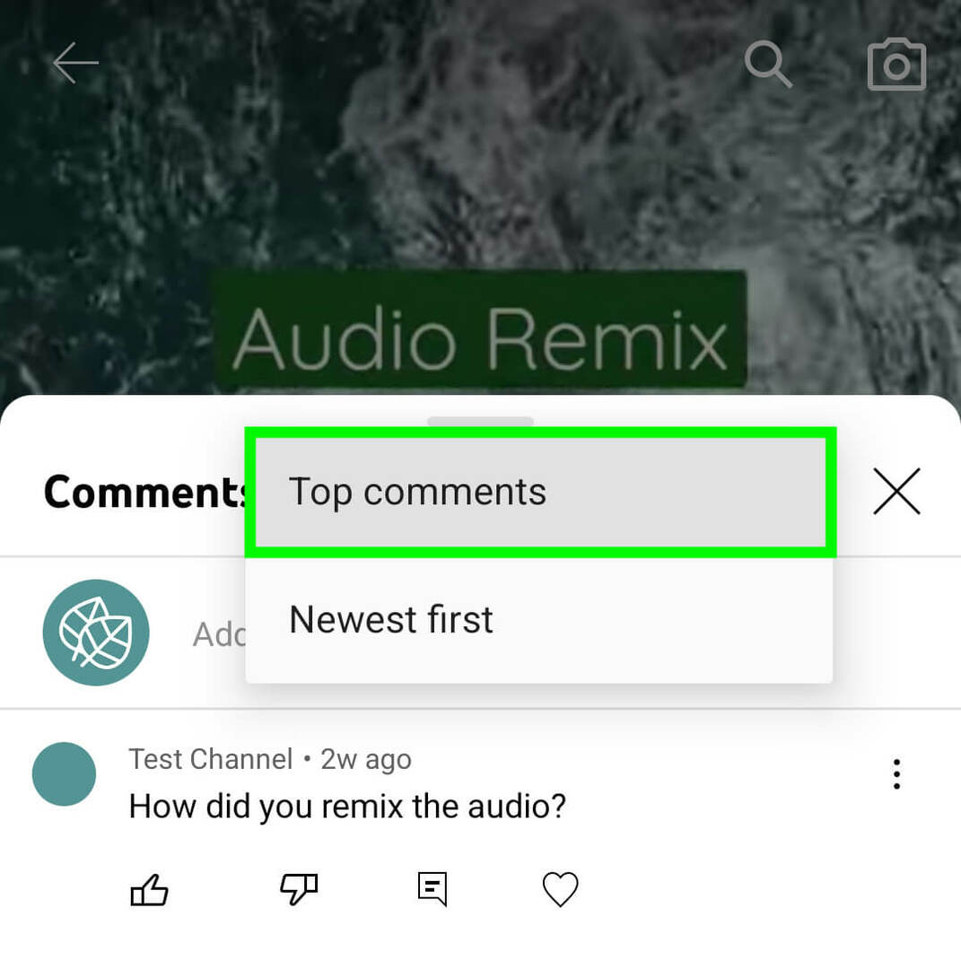 how-market-can-max-the-shorts-commenting-feature-designate-top-comments-youtube-mobile-app-library-tab-select-your-videos-Sort-by-top-comments-example-13