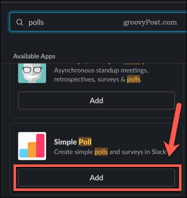 Slack إضافة استطلاع بسيط