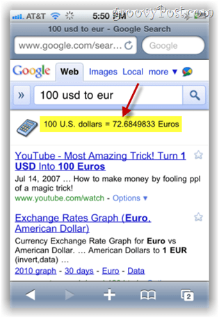 google.com بحث تحويل العملات على اي فون المحمول